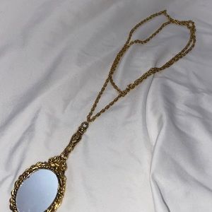 VINTAGE PERFUME MIRROR NECKLACE